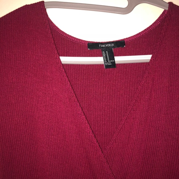 Long sleeve low v-neck skater dress - Picture 2 of 5